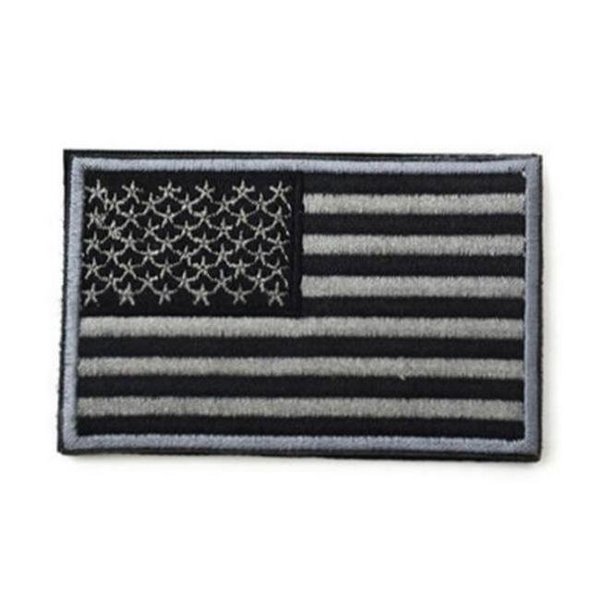 Jupiter Gear Jupiter Gear JG-FLAG1-GRY Tactical USA Flag Patch with Cloth Hook & Eye Backing; Grey JG-FLAG1-GRY